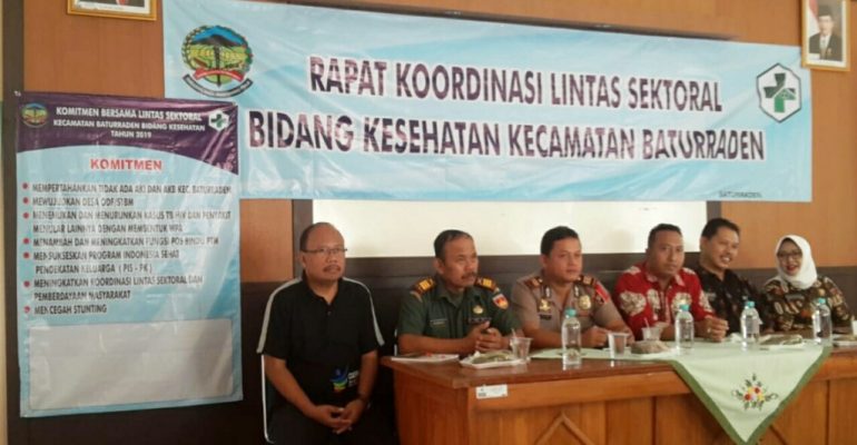 Rapat Koordinasi Lintas Sektoral Bidang Kesehatan Kecamatan Baturraden Tahun 2019