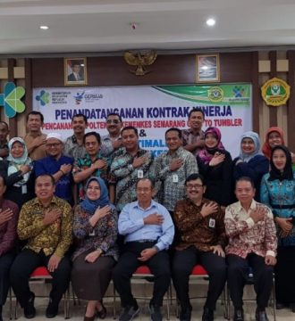 Penandatanganan Kontrak Kinerja Pencanangan Poltekkes Kemenkes Semarang Goes To Thumbler dan Workshop Optimalisasi Aset Poltekkes Kemenkes Semarang