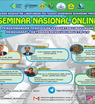 Seminar Nasional Online Pengembangan Pendidikan Kesehatan Lingkungan Mengahadapi Tantangan Revolusi Industri 4. 0